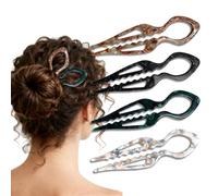 Guozihao Fermaglio per capelli - Confezione da 4 fermagli per capelli in stile francese, adatti per capelli fini e duri, accessori da donna.