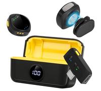 GUPAY Microfono lavalier wireless per iPhone/Android, microfoni da bavero con plug-play Lightning/USB-C, portata 30 m, microfono a condensatore omnidirezionale per registrazione video, interviste