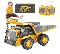 Gupcaqosjw Autocarro con cassone ribaltabile RC per bambini, Autocarro con cassone ribaltabile telecomandato,Auto telecomandata per bambini di età superiore a 6 anni | Veicolo per trattore per auto