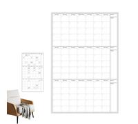 Gupcaqosjw Calendario da Muro a Secco | Calendario Lavagna Bianca da Parete Extra Large | con Area Note e Lista Task 122x81 cm per Casa Organizzazione Obiettivi e Progetti