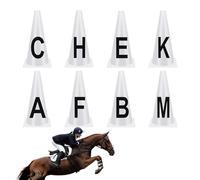 Gupcaqosjw Coni Dressage con Lettere | Segnalini Da Competizione Per Addestramento | Attrezzatura per Addestramento Equino Competitivo con Coni Segnaletici e Lettere per Cavalieri