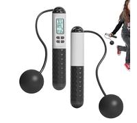 Gupcaqosjw Corda per saltare con contatore, corda per saltare senza corda, corda per saltare con palla gravit-y, corda per saltare per adulti, corda per saltare senza fili con calorie, cronometraggio