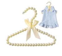 Gupcaqosjw Gancio Per Cani,Appendiabiti Mini Con Nastro | Elegante Gancio Con Perline E Per Guardaroba Collare Corda Nursery,Per Negozio Vetrina