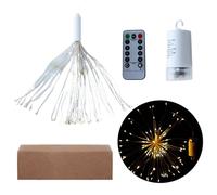 Gupcaqosjw Ghirlanda luminosa a filo alimentata a batteria, ghirlanda luminosa esterna a LED - Ghirlanda a 8 motivi, impermeabili di Natale di design del gancio per