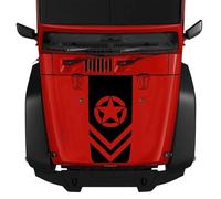 GUPEB Adesivo per Cofano con Motivo a Stella, Adatto per Jeep Wrangler Invasion Decalcomanie Militari Army Stars Decalcomania in Vinile JK TJ LJ Impermeabile