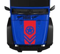 GUPEB Adesivo per Cofano con Motivo a Stella, Adatto per Jeep Wrangler Invasion Decalcomanie Militari Army Stars Decalcomania in Vinile JK TJ LJ Impermeabile