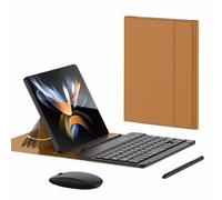 GUPENAA Custodia con Tastiera per Huawei Mate XT/X6, Tastiera Wireless Magnetica Rimovibile con Supporto per S Pen [Tastiera + Custodia + Penna Capacitiva],Marrone