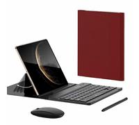 GUPENAA Custodia con Tastiera per Huawei Mate XT/X6, Tastiera Wireless Magnetica Rimovibile con Supporto per S Pen [Tastiera + Custodia + Penna Capacitiva],Rosso