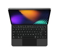 GUPENAA Custodia con Tastiera per Xiaomi Mi Pad 6S PRO 12.4" 2024, Supporto a Sbalzo Fluttuante Magic, Retroilluminazione A 7 Colori, Trackpad Integrato,Nero,Portuguese