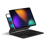 GUPENAA Custodia con Tastiera per Xiaomi Mi Pad 8/8 PRO 11.2" 2024, Supporto a Sbalzo Fluttuante Magic, Retroilluminazione A 7 Colori, Trackpad Integrato,Nero