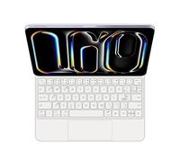 GUPENAA Custodia con Tastiera Retroilluminata per iPad Air 11'' (M3 2025/M2 2024), PRO 11'' (4a/3a/2a/1a Generazione) e Air 5/4 10,9, Supporto a Sbalzo Fluttuante Magic,Bianca,French