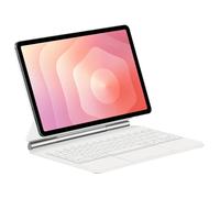 GUPENAA Custodia per Tastiera per Samsung Galaxy Tab S10 Plus/S9FE PLUS/S9 Plus/S8 Plus/S7 FE/S7 Plus 12.4'', Magico Cavalletto Flottante, Sfondo a 7 colori, Trackpad incorporato, Bianco