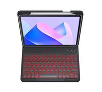 GUPENAA Nero, Custodia con Tastiera per Huawei MatePad 11 (10.95) 2021 (DBY-W09), Retroilluminazione a 7 Colori, Portapenne Integrato, Tastiera Bluetooth Wireless Magnetica Staccabile con Mouse