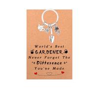 Guqqeuc Regali di Natale per donne uomini non dimenticare mai la differenza che hai fatto, portachiavi regalo per uomini e donne, Gadener, S