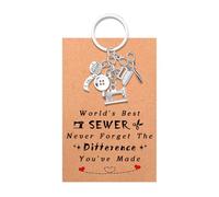 Guqqeuc Regali di Natale per donne uomini non dimenticare mai la differenza che hai fatto, portachiavi regalo per uomini e donne, Fognatura, S