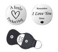 Guqqeuc Regalo tascabile per coppie, figlia, figlio, mamma, papà, regalo di compleanno per sorella, cugina, nonna, regali di Natale per amici e colleghi, Ricordati che ti amo mamma, S