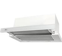 GURARI 117 White Prime, cappa da cucina 60 cm, in nero, vetro nero, 1000m³/h, aspirazione molto potente, aria estratta, ricircolo d'aria