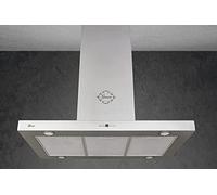 GURARI 431 90 IS Pr cappa isola, 90 cm, 1000 m³/h, acciaio inossidabile, telecomando, 4 LED 1,5 W