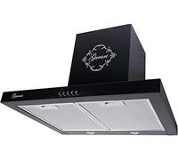 Gurari 461 BL Cappa aspirante a parete 70 cm -1000m³/h- Cappa aspirante di lusso a parete produttore Gurari - 3 velocità -LED -Cappa -Nero - Ricircolo possibile [Classe energetica C].