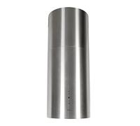 GURARI Cappa ad isola GCH I 385 36 IS Prime, cappa ad isola rotonda, 36 cm, acciaio inossidabile, cappa a soffitto, 1000 m³/h, base in vetro bianco, 4 livelli, display, LED, estrazione dal bordo