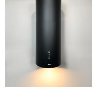 GURARI Cappa aspirante a isola GCH I 385 36 BL Prime, 36 cm, colore nero, cappa da soffitto, 1000 m³/h, 4 livelli, display, illuminazione a LED, aspirazione del bordo