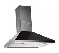 Gurari Cappa Aspirante a parete 50 cm Nero ❖ GCH C 147 BL 5 N ❖ Motore 1000 m³/h, 3 Livelli di Potenza, Filtri in Metallo Lavabili ❖ Cappa da Cucina con Camino Modalità Scarico e Ricircolo