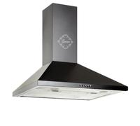 Gurari Cappa Aspirante a parete 60 cm Nero ❖ GCH C 147 BL 60 N ❖ Motore 1000 m³/h, 3 Livelli di Potenza, Filtri in Metallo Lavabili ❖ Cappa da Cucina 60cm Modalità Scarico e Ricircolo