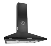 Gurari Cappa Aspirante a parete 70 cm Nero ❖ GCH C 147 BL 70 N ❖ Motore 1000 m³/h, 3 Livelli di Potenza, Filtri in Metallo Lavabili ❖ Cappa da Cucina Modalità Scarico e Ricircolo