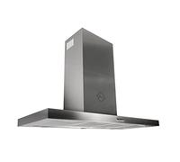 GURARI Cappa da parete GCH F 118 12 IS N, cappa aspirante 120 cm, 1000 m³/h, 3 gradini, in acciaio inox