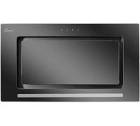 GURARI Cappa Da Soffitto 217 BL 70 Pr, Da Cucina 70 cm, Vetro Nero, 1000 m³/h, Alta Capacità Di Estrazione, Aria Estratta/Riciclata