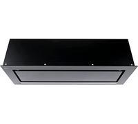 GURARI Cappa da soffitto 217 BL 90 Pr - Cappa da cucina da incasso 90 cm, nero, vetro nero, 1000m³/h, strisce LED, circolazione dell'aria, telecomando