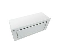 GURARI Cappa da soffitto GCH E 217 WH 90 PRIME, cappa aspirante da incasso, 90 cm, colore bianco, vetro bianco, 1000 m³/h, strisce LED, cappa aspirante, cappa di scarico, cappa aspirante, telecomando