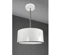 GURARI cappello isolotto 237 50 WH, cappello isola circolazione aria, cappello isola fornello 50 cm, cappello soffitto, 860 m³/h, bianco, 3 passi, illuminazione LED, timer, filtro carbone incluso