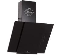 GURARI cofano a parete 171 90 BL Pr, cofano piano cottura 90 cm, cofano montato sulla testa, vetro nero, 1000m³/h, 4 livelli, display