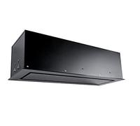 GURARI cofano a soffitto GCH E 217 BL 90 Prime, cofano da incasso 90 cm, in nero, vetro nero, 1000m³/h, striscia LED, cofano di scarico, cofano di ricircolo, telecomando