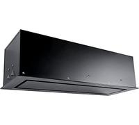GURARI cofano a soffitto GCH E 217 BL 90 Prime + ricircolo d'aria, cofano da incasso 90 cm, vetro nero, 1000m³/h, striscia LED, cofano di scarico, cofano di ricircolo, telecomando