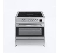 GURARI Fornello a induzione con forno elettrico 90 cm GCH E 913 X acciaio inox Range Coocker con 5 zone a induzione (2 zone flessibili)