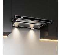 GURARI GCH B 110 IS 6 BL N Cappa aspirante da incasso, nero, 860 m³/h, cappa di scarico, cappa di ricircolo, LED