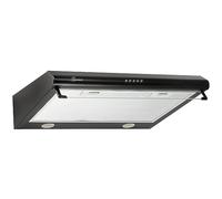 GURARI GCH F 590 60 BL, cappa aspirante da incasso, 60 cm, 250 m³/h, con vetro, LED, di scarico/aria
