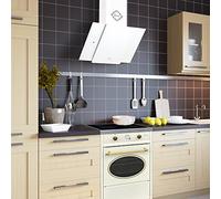 GURARI GCH S 171 WH 60 Prime, cappa aspirante 60 cm, cappuccio senza testa, vetro bianco, 1000 m³/h, 4 gradini