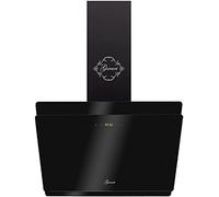 GURARI GCH S 411 BL 60 Prime - Cappa a aspirante con 2 x set di ricircolo dell'aria da 60 cm, vetro nero, 1000 m³/h, 4 livelli, display di aspirazione del bordo, timer, telecomando