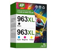 Gureef Cartucce d'inchiostro 963XL per HP 963XL 963 cartucce d'inchiostro per HP Officejet Pro 9010 90129014 9015 9016 9018 9020 9022 9025 (nero, ciano, magenta, giallo, 4 pezzi)