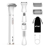 Gurelax - Rasoio 5 in 1, per uomini e donne, con protezione della pelle, extra 4 teste intercambiabili, adatto per bikini, corpo, viso, sopracciglia, peli del naso