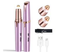 gurelax Rasoio elettrico indolore per sopracciglia per donne e uomini, rasoio di precisione per sopracciglia con luce LED, ricaricabile USB, sicuro per pelli sensibili, non tira e non taglia