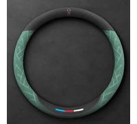 GuriDo Coprivolante Auto per Mitsubishi Delica, Copri Sterzo in Pelle Microfibra Copertura Volante Antiscivolo Traspirante Coprivolanti Accessori,B/Round~Type-C/Green