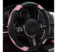 GuriDo Coprivolante Auto per Suzuki Reno 2004-2008, Copri Volante in Pelle Coprivolanti Antiscivolo Copertura del Volante Decorazione Accessori,G/Pink