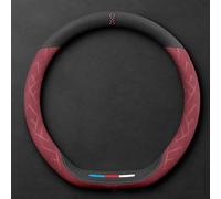 GuriDo Coprivolante Auto per Toyota RAV4 2016 2017 2018, Copri Sterzo in Pelle Microfibra Copertura Volante Antiscivolo Traspirante Coprivolanti Accessori,A/D~Type-D/Red