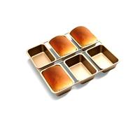 Gurlideo 6 stampi per pane, piccoli stampi antiaderenti per pane, torte, dolci, muffin, piccoli stampi in acciaio al carbonio