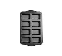 Gurlideo 8 mini teglie per pagnotta in acciaio al carbonio antiaderente, per forno, grigio (1 set)