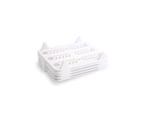 Gurlideo Confezione da 10 vassoi per vestiti e magliette, organizer impilabili per camicie, magliette, pantaloncini, bianco (33 x 25,5 cm)